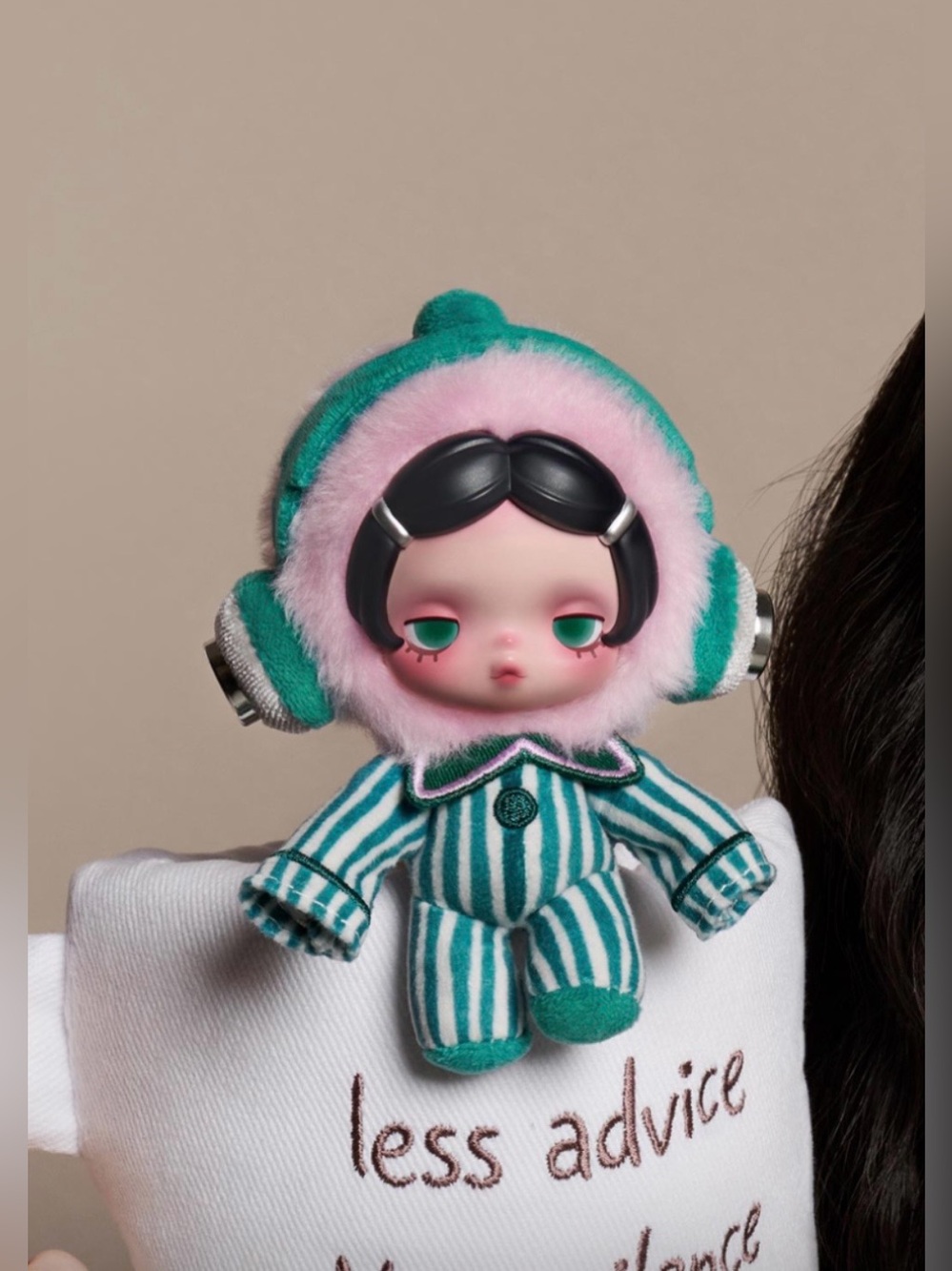 SKULLPANDA Off Mode Series Plush Doll Pendant-Mute Mode